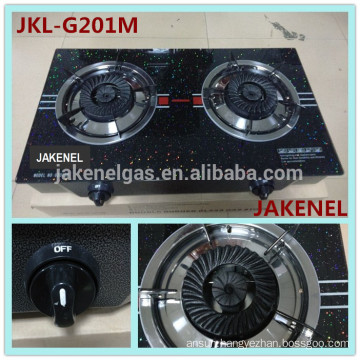 tempered glass top 2 burner gas stove, gas cooker